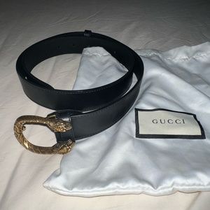 GUCCI Black Dionysus Belt - 90/36